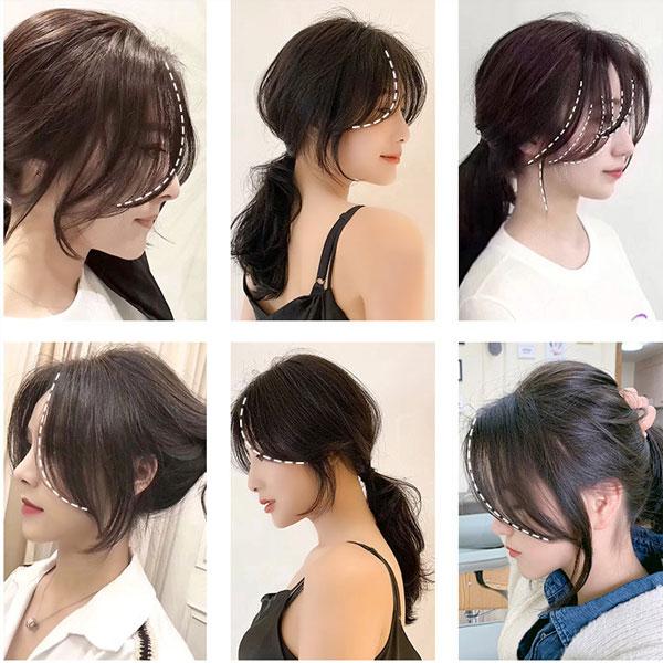 サイドバング 2本セット 前髪ウィッグ 姫毛 バングヘア エクステ ウイッグ エクステンション 付け毛 つけ毛 MG 001f |  | 11