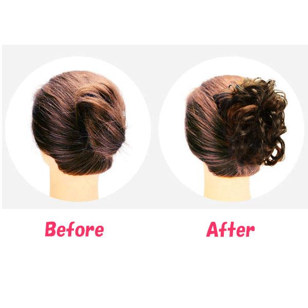 お団子ヘア バンスクリップ おだんご ポイントウィッグ ふんわり カール エクステ 部分ウィッグ かつら つけ毛 アップヘア カツラ WIG BUN 007 |  | 08