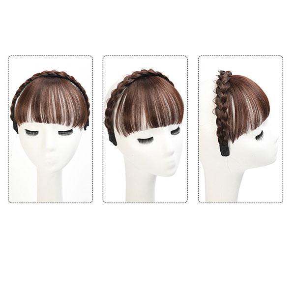 三つ編みカチューシャ付 シースルーバング 前髪ウィッグ エクステ ヘアバング ぱっつん前髪 触角 ウイッグ エクステンション 付け毛 つけ毛 MG 004A |  | 13