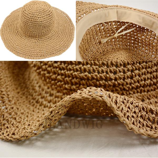 麦わら帽子 ストローハット つば広 南国風 コンパクト 日焼け対策 ペーパーハット つば広 UVカット 紫外線カット 折り畳み アウトドア バカンス CAP6630 |  | 07