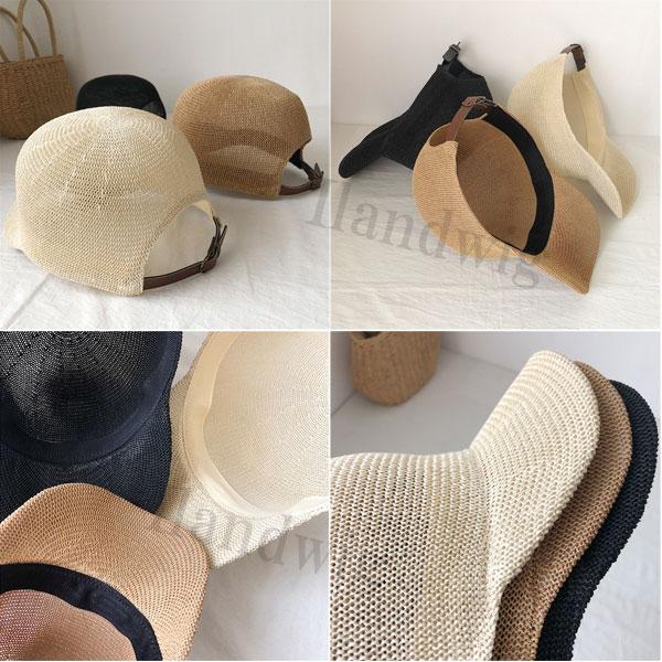 ペーパーストロー 麦わら風 ベースボールキャップ ナチュラル 帽子 キャップ 野球帽 大きいサイズ 日焼け対策 軽量 レディース CAP 5021 |  | 06