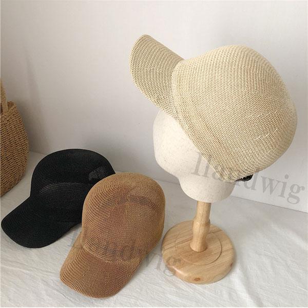 ペーパーストロー 麦わら風 ベースボールキャップ ナチュラル 帽子 キャップ 野球帽 大きいサイズ 日焼け対策 軽量 レディース CAP 5021 |  | 07