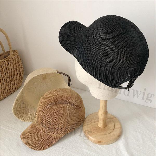 ペーパーストロー 麦わら風 ベースボールキャップ ナチュラル 帽子 キャップ 野球帽 大きいサイズ 日焼け対策 軽量 レディース CAP 5021 |  | 08