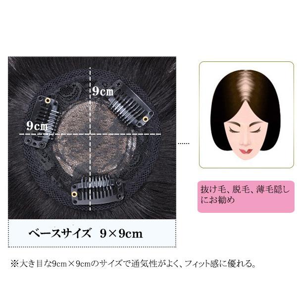 人毛 トップピース ワンレングス ヘアピース 手植え マシンメイド つむじ 人工皮膚 部分ウィッグ トップカバー 増毛部分かつら 前髪ウィッグつけ毛 WIG MGH 010 |  | 04