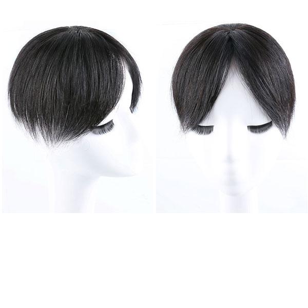 人毛 トップピース ワンレングス ヘアピース 手植え マシンメイド つむじ 人工皮膚 部分ウィッグ トップカバー 増毛部分かつら 前髪ウィッグつけ毛 WIG MGH 010 |  | 06