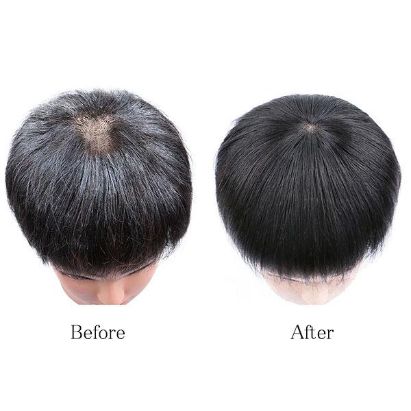 人毛 トップピース ワンレングス ヘアピース 手植え マシンメイド つむじ 人工皮膚 部分ウィッグ トップカバー 増毛部分かつら 前髪ウィッグつけ毛 WIG MGH 010 |  | 07