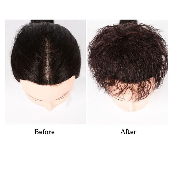 トップピース ゆるカール 耐熱 ボリューム ヘアピース 前髪ウィッグ つむじ ヘアトップピース トップカバー エクステ 付け毛 かつら WIG MG 008 |  | 06