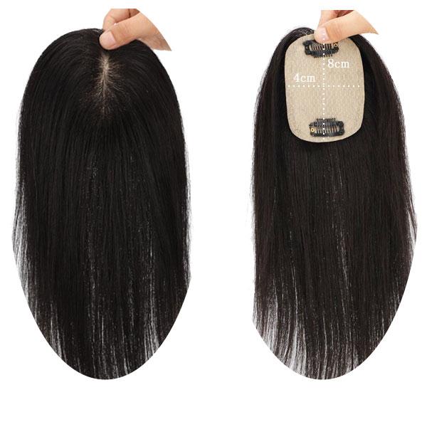 人毛 トップピース ストレート ヘアピース トップカバー 手植え 25cm 部分ウィッグ 前髪付き ワンレン 増毛部分かつら ウイッグ かつら つけ毛 WIG MGH 025 |  | 04