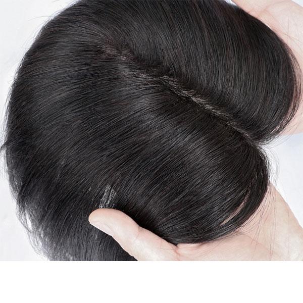 人毛 トップピース ストレート ヘアピース トップカバー 手植え 25cm 部分ウィッグ 前髪付き ワンレン 増毛部分かつら ウイッグ かつら つけ毛 WIG MGH 025 |  | 06