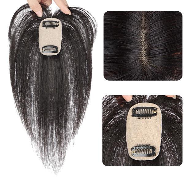 人毛 トップピース ストレート ヘアピース トップカバー 手植え 25cm 部分ウィッグ 前髪付き ワンレン 増毛部分かつら ウイッグ かつら つけ毛 WIG MGH 025 |  | 07