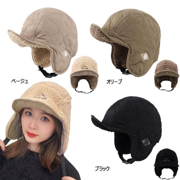 フライトキャップ パイロットキャップ リバーシブル ボア ラムウール キルティング 防寒 防風 耳まで隠れる スポーツ イヤーフラップ 秋冬 レディース CAP 5614 |  | 04