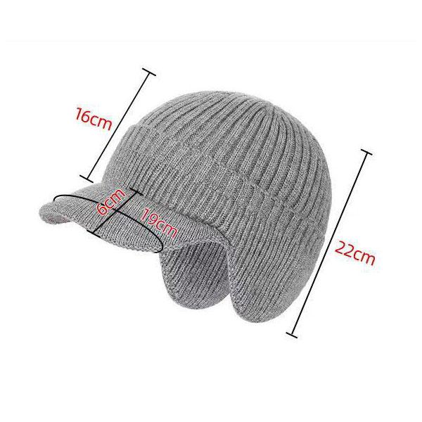 ニットキャスケット 耳あて付 ニット帽 つば付き ニットキャップ 裏起毛 裏地ボア 防寒 キャスケット帽 メンズ レディース 保温性 防寒対策 CAP 4051 |  | 02