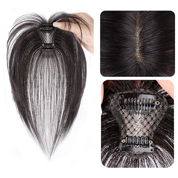 人毛 トップピース ストレート ヘアピース トップカバー 手植え 25cm ワンレン 前髪付き 部分ウィッグ 増毛部分かつら ウイッグ かつら つけ毛 WIG MGH 026 |  | 04