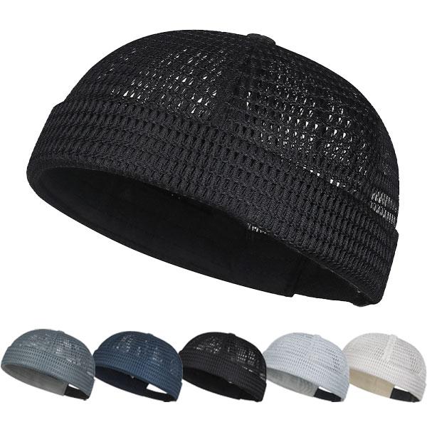 ロールキャップ メッシュ【吸汗速乾・UVカット】つばなし帽子 フィッシャーマンズキャップ 涼しい 夏用 蒸れない アウトドア 釣り メンズ レディース 5103 | 