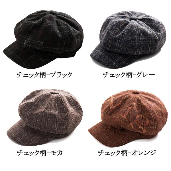 チェック柄 キャスケット帽 厚手 帽子 キャスケット フェルト 格子柄 ツイード ハンチング キャップ メンズ レディース 秋 冬 CAP 1320 |  | 05