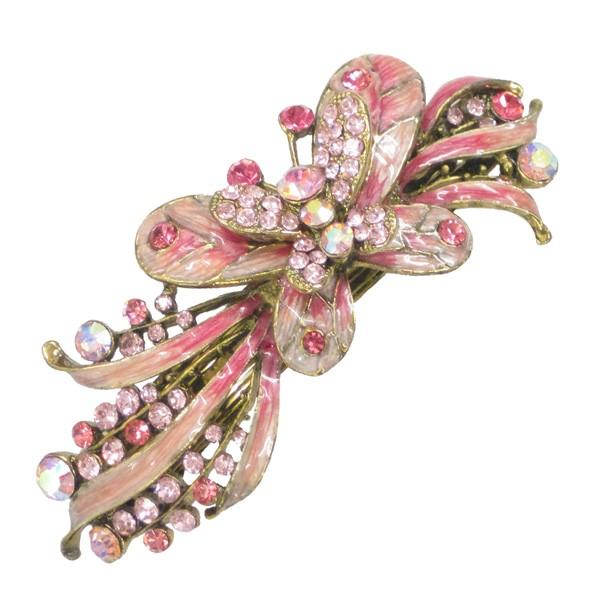 バレッタ バタフライ 蝶 アンティーク調 ヘアアクセサリー ラインストーン髪留 髪飾り ACC 012 |  | 05