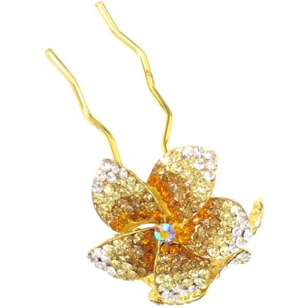 かんざし 髪飾り U字 かんざし 花 ラインストーン ヘアアクセサリー ACC 300 |  | 06