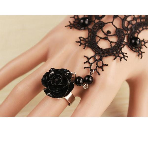 手袋　グローブ　指輪　ブレスレット　装飾品　バラ　総レース　アクセサリー　ハロウィン　パーティー |  | 05