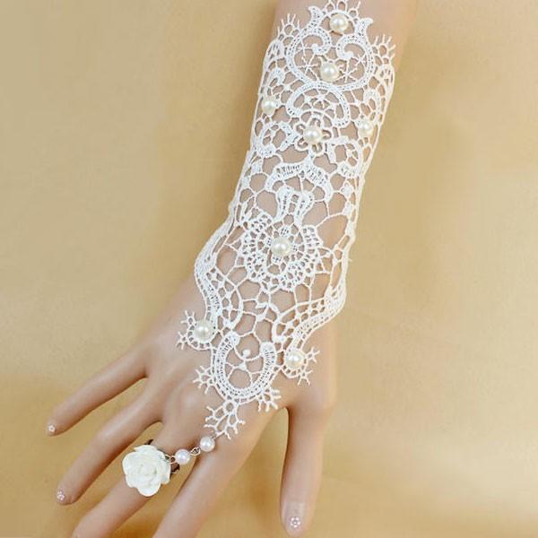 手袋　グローブ　指輪　ブレスレット　装飾品　バラ　総レース　アクセサリー　ハロウィン　パーティー |  | 06