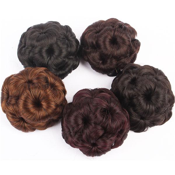 クリップ式 ふんわり お団子 ポイントウィッグ カール おだんご エクステ 部分ウィッグ 耐熱 付け毛 つけ毛 アップヘア ウイッグ かつら カツラ WIG BUN 004 |  | 08