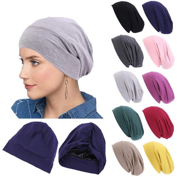医療用帽子 モダール綿 レディースキャップ 帽子 医療用 外出用 サテン裏地 帽子 ルームキャップ ヘアキャップ ニット帽 ワッチキャップ 脱毛 薄毛 CAP 1011 | 