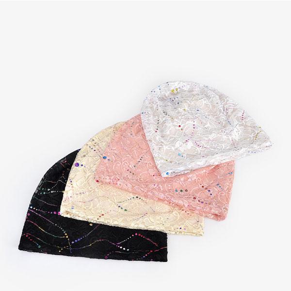 レースキャップ スパンコール 帽子 医療用 外出用 ヘアキャップ ゴールデンライン ルームキャップ 医療用帽子 綿混 レディース帽子 婦人帽 CAP 1007 |  | 06