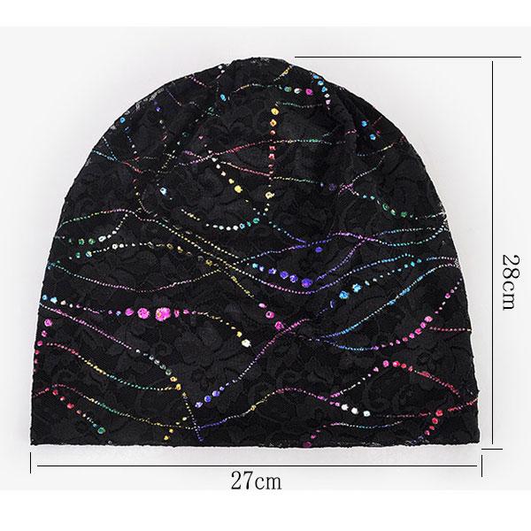 レースキャップ スパンコール 帽子 医療用 外出用 ヘアキャップ ゴールデンライン ルームキャップ 医療用帽子 綿混 レディース帽子 婦人帽 CAP 1007 |  | 09