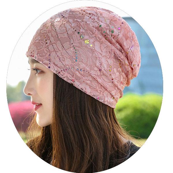 レースキャップ スパンコール 帽子 医療用 外出用 ヘアキャップ ゴールデンライン ルームキャップ 医療用帽子 綿混 レディース帽子 婦人帽 CAP 1007 |  | 11