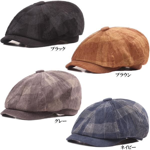 秋冬 チェック柄 キャスケット 帽子 コーデュロイ レディース メンズ CAP 1345 |  | 05