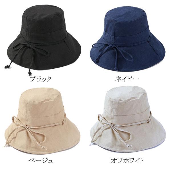 レディース バケットハット リボン 帽子 レディースハット 綿 UVハット