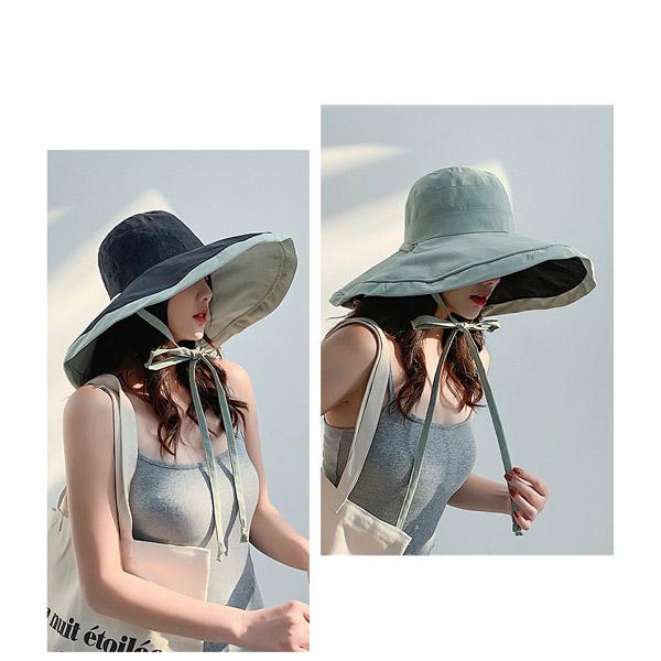 リバーシブル つば広 バケットハット 帽子 無地 シンプル バケット帽 コットン サファリハット UVカット 紫外線防止 レディース HAT 1593 |  | 09