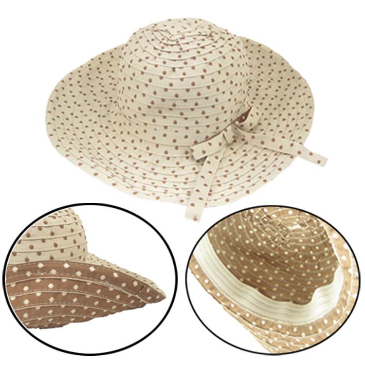 レディースハット キャペリン つば広 ドット 水玉 婦人帽 女性用 |  | 01