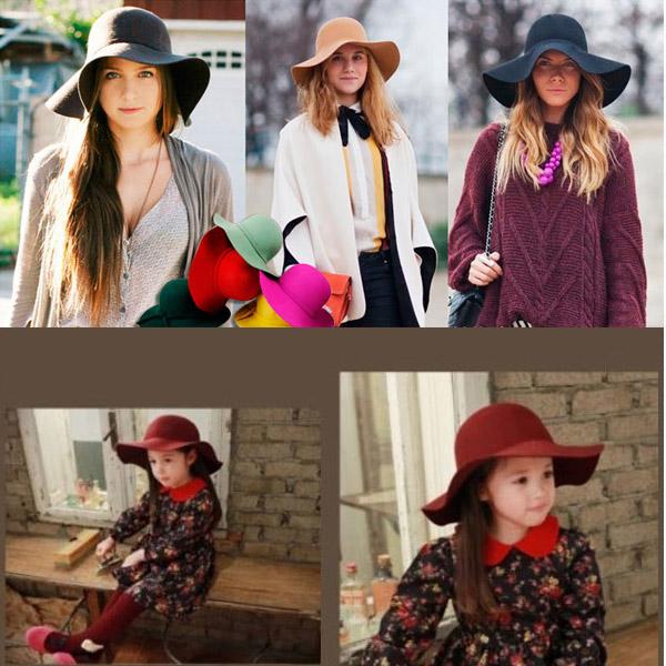 子供用 フェルトハット つば広帽子 キッズハット 女優帽 ウール ツバ広 レトロ クラシック キッズ 子ども FELT HAT  333 |  | 15