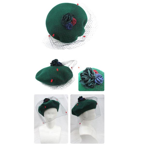 ベレー帽 シック チュール ドレス 画家帽 ヴェール ドレスアップ パーティー カクテルハット 礼帽 |  | 05