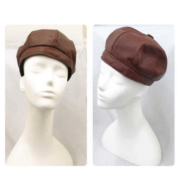 ベレー帽　キャスケット ハット 帽子 レディース 秋冬 合皮　フェイクレザーcap 3407 |  | 05