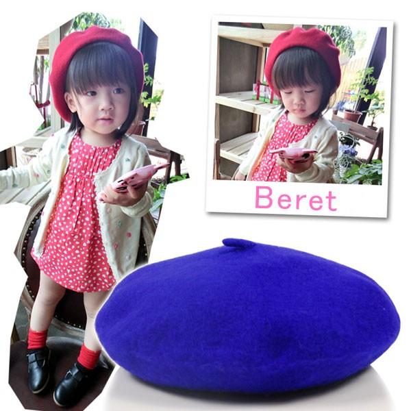 子ども用 ベレー帽 フェルト風 帽子 キッズハット S M レディースハット 無地 フェルトハット ベレー キャップ レディース帽子 婦人帽 秋 冬 HAT 340 |  | 28