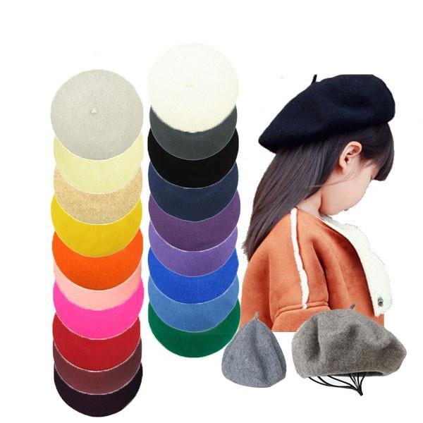 子ども用 ベレー帽 フェルト風 帽子 キッズハット S M レディースハット 無地 フェルトハット ベレー キャップ レディース帽子 婦人帽 秋 冬 HAT 340 |  | 30