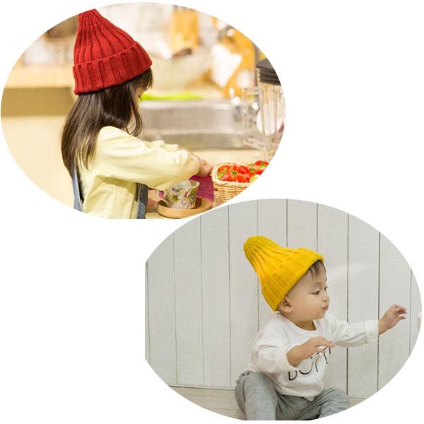 子ども用 ニット帽 ビーニー帽 カラフル キッズ 帽子 S M 無地 ニットキャップ 親子ペア メンズ レディース 秋 冬 CAP 4017a |  | 24