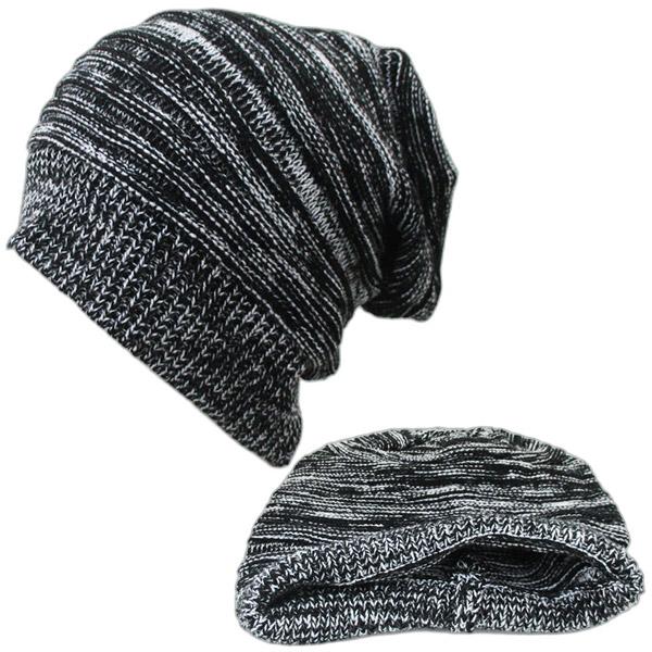 ニットキャップ ミックスカラー ニット帽 大きいサイズ ボーダー柄