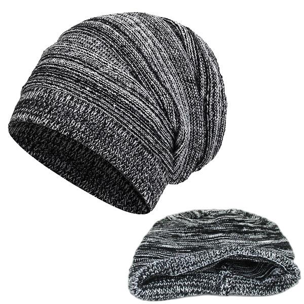 ルーズ ニット帽 メンズ レディース 帽子 しわ加工 ニットキャップ ミックスカラー 大きいサイズ ボーダー柄 混色 ワッチキャップ ビーニー 秋 冬 KNIT CAP 4372 |  | 10
