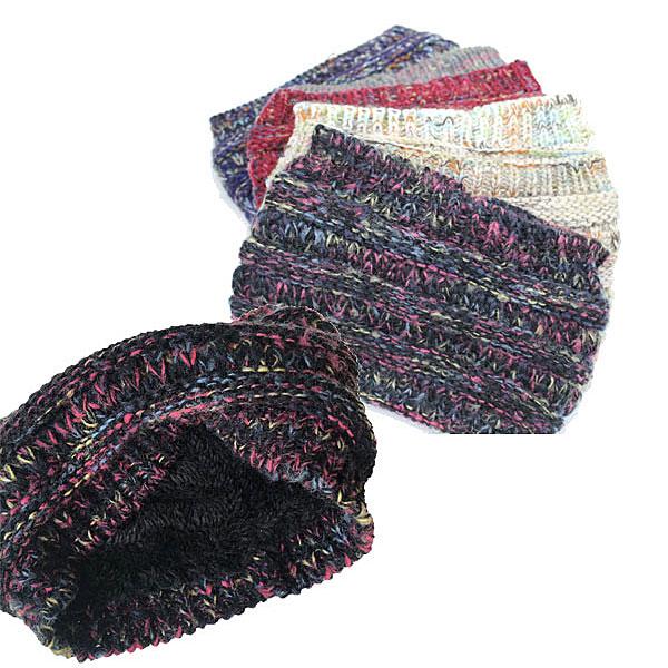 ミックスカラー ニットターバン 厚手 フリース ターバンキャップ ニットヘアバンド ヘアアクセ マルチカラー まとめ髪 レディース メンズ KNIT HAIRBAND 465 |  | 13