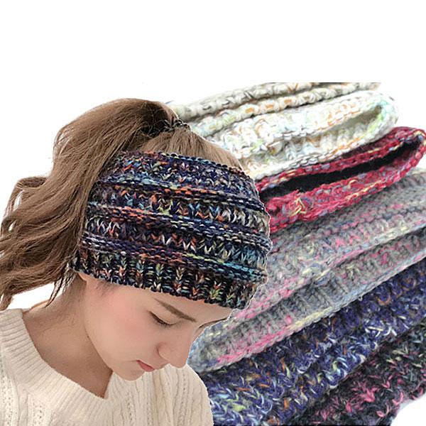 ミックスカラー ニットターバン 厚手 フリース ターバンキャップ ニットヘアバンド ヘアアクセ マルチカラー まとめ髪 レディース メンズ KNIT HAIRBAND 465 |  | 16