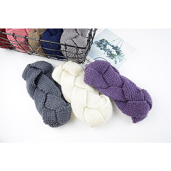 Lily パープル ケーブル編み ヘアバンド Lily パープル ケーブル編み ヘアバンド - メルカリ