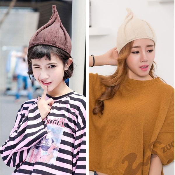 子ども用 ニット帽 とんがり帽子 キッズ 帽子 S M 無地 ニットキャップ 親子ペア メンズ レディース 秋 冬 CAP 4901 |  | 25