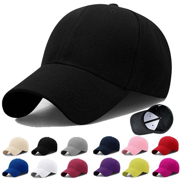 帽子 ベースボールキャップ 無地 野球帽 硬めクラウン マジックテープ メンズ レディース CAP 5010 | 