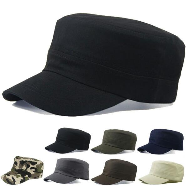 コットン ワークキャップ 帽子 無地 キャップ 綿 迷彩 ミリタリー風 軍帽子メンズ レディース CAP 6113 | 
