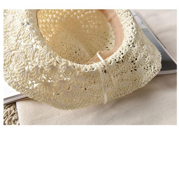 麦わら帽子 ボーラーハット 帽子 ストローハット レディースハット キッズハット 紐リボン UVカット 日除け 婦人帽 子ども帽子 春夏 STRAW HAT 6506 |  | 14