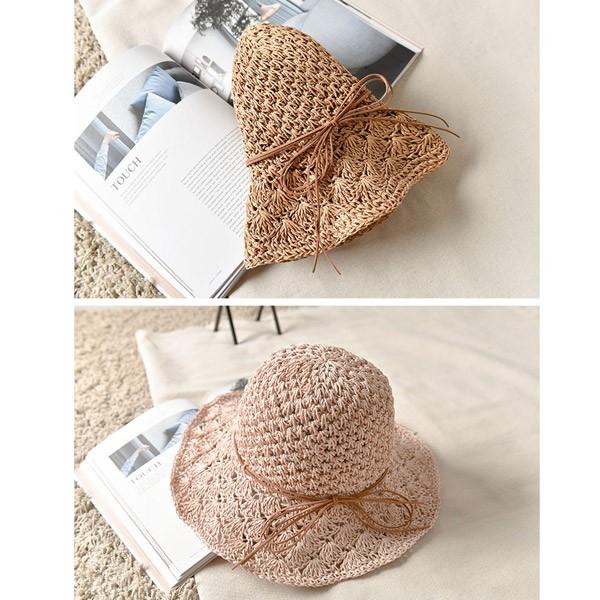 麦わら帽子 ボーラーハット 帽子 ストローハット レディースハット キッズハット 紐リボン UVカット 日除け 婦人帽 子ども帽子 春夏 STRAW HAT 6506 |  | 09