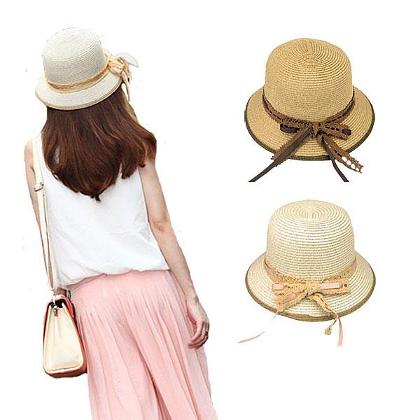 麦わら帽子 クロッシェ リボン付 ボーラーハット レディースハット ストローハット 紫外線防止 日よけ帽子 春夏 STRAW HAT 6531 |  | 05