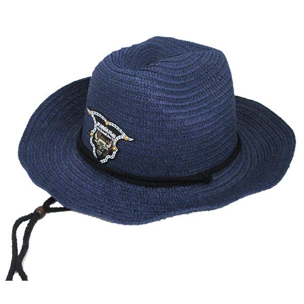 麦わら帽子 中折れハット ウエスタン風 テンガロンハット ストローハット 帽子 エンブレム付き つば広  ツバ広 メンズ レディース 夏 STRAW HAT 6538 |  | 12